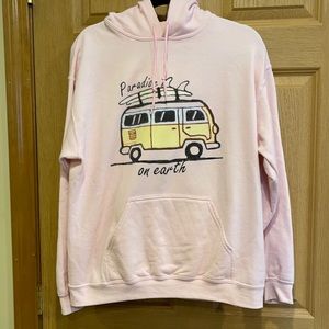 Women’s Medium pink hoodie /sweatshirt VW van